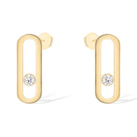 [Solara jewelry]MOVE UNO SMALL 1 DIAMOND EARRINGS