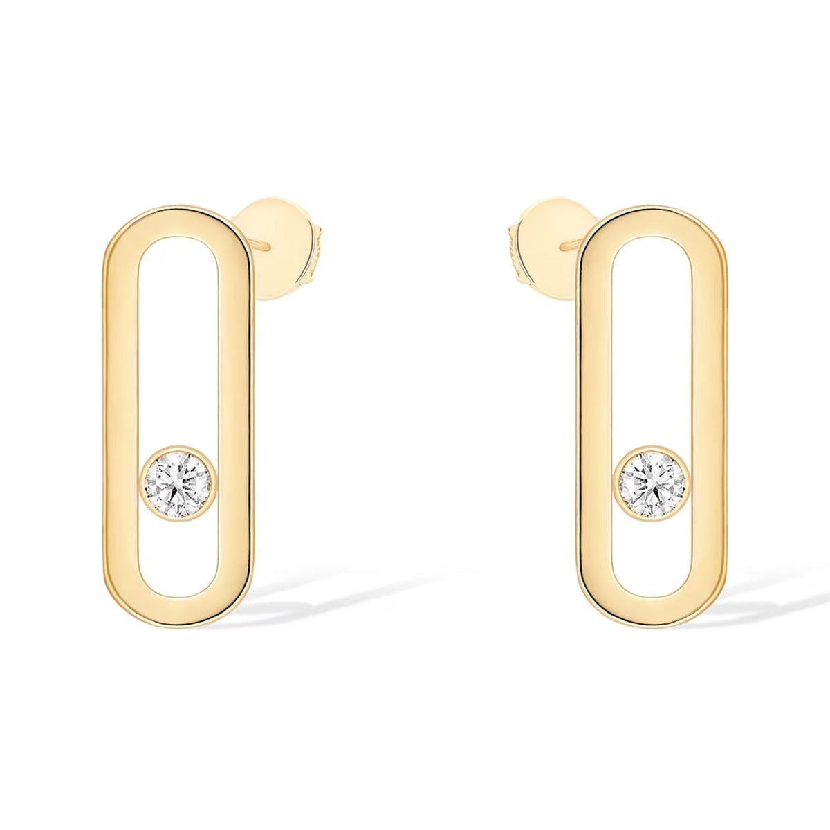 [Solara jewelry]MOVE UNO SMALL 1 DIAMOND EARRINGS