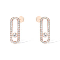 [Solara jewelry]MOVE UNO STUD DIAMOND PAVED EARRINGS