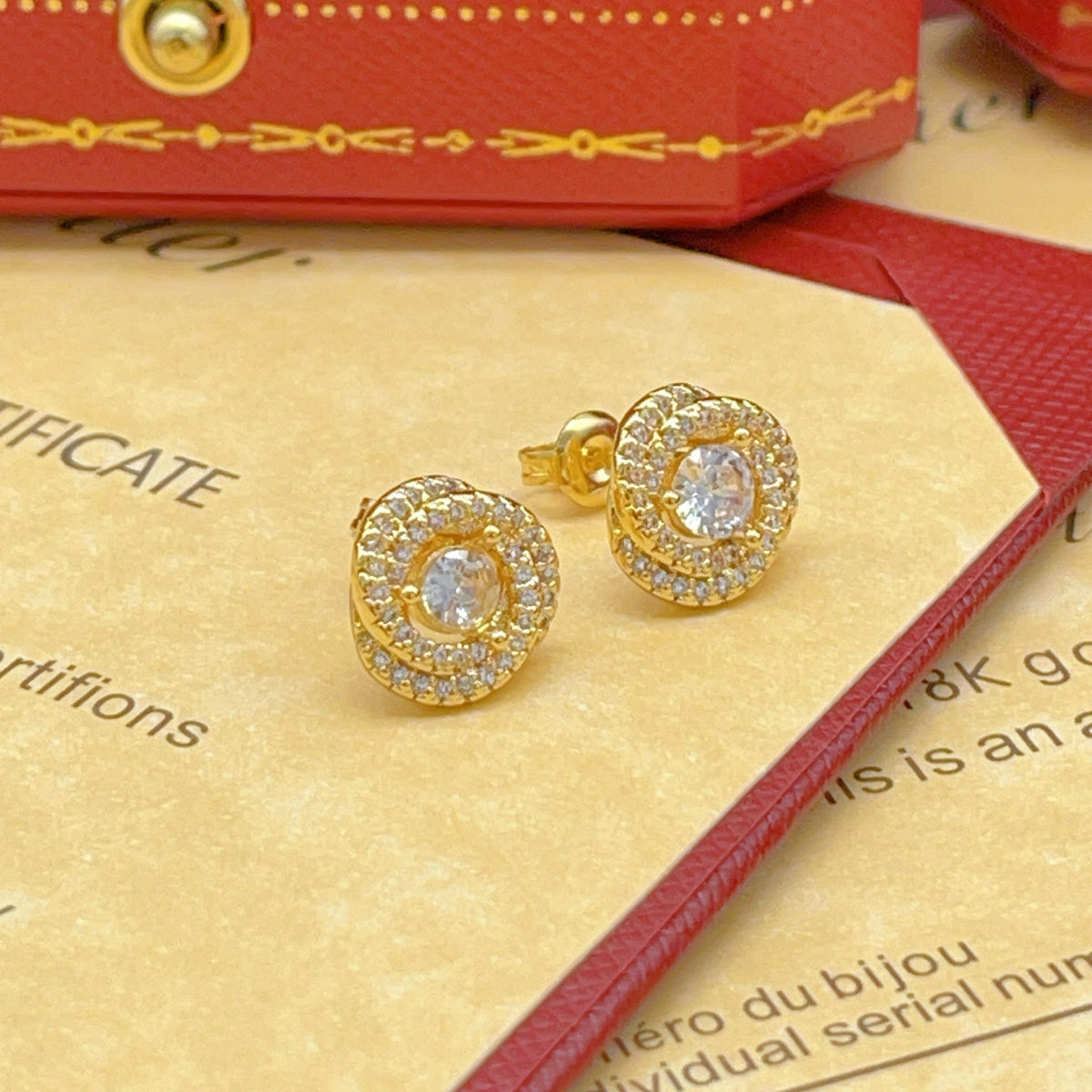 [Solara jewelry] Love Knot Stud Earrings