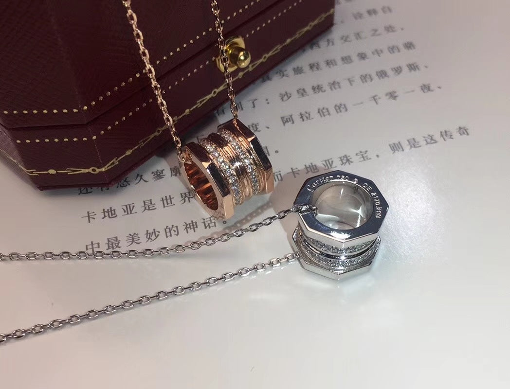 [Solara Jewelry ]CT ヘキサゴンビスペンダントネックレス