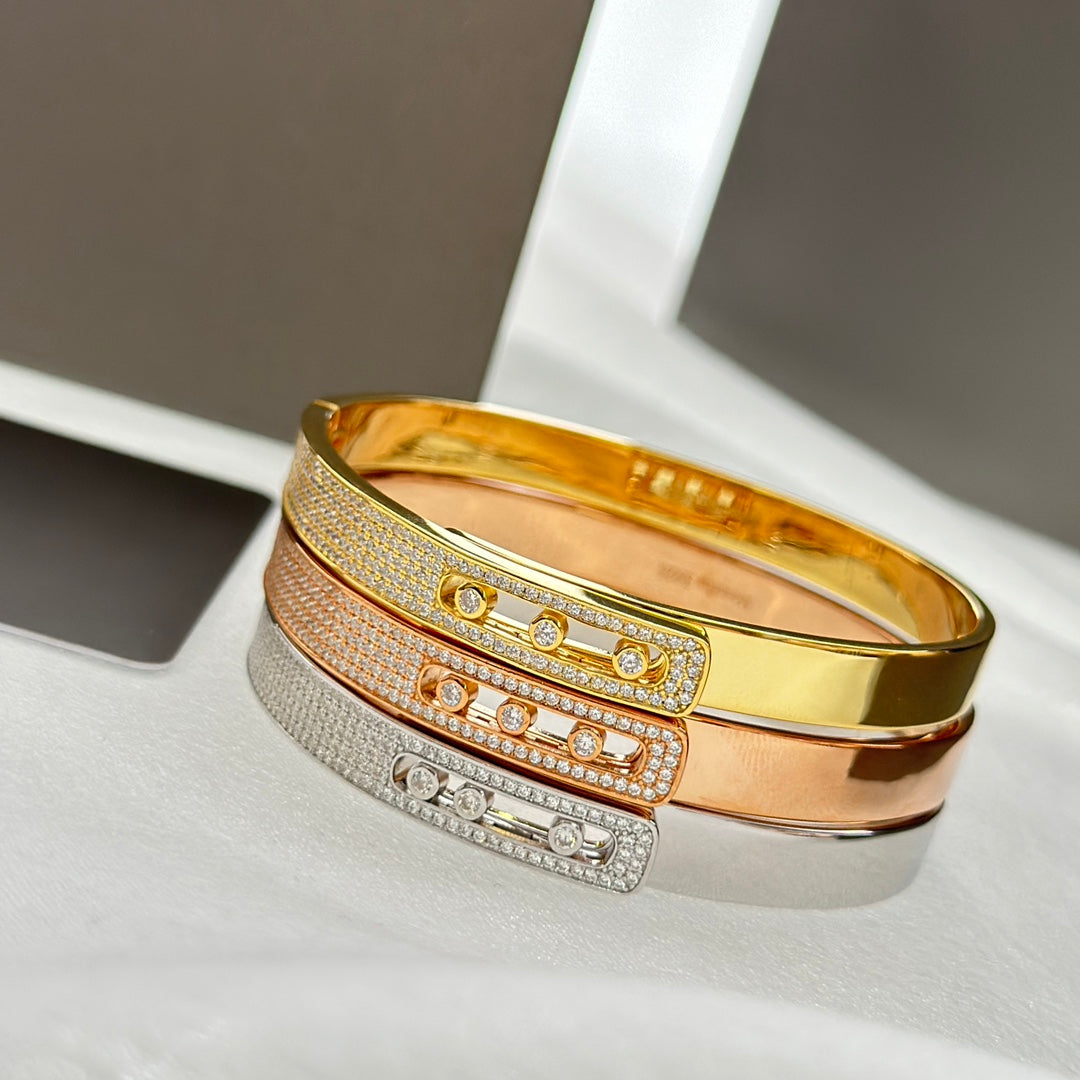 [Solara jewelry]ノア ローズゴールド パヴェダイヤモンド バングルブレスレット