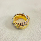 [Solara jewelry]Tri Tone Pave Band Ring image 2