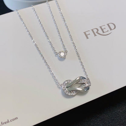 [Solara Schmuck] FORCE Doppellagige Infinity- & Mini-Trensen-Lagenkette, Semi-Pavé