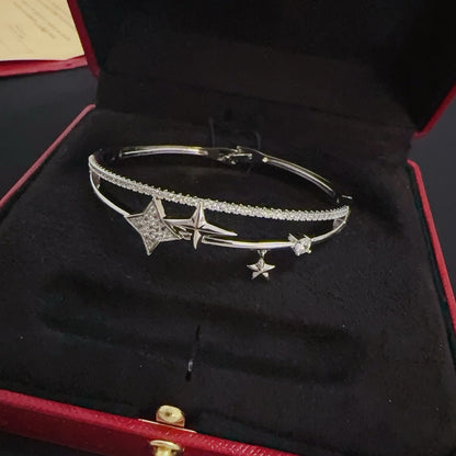 [Solara Jewelry ]CTダブルレイヤースター＆アロークリスタルバングル