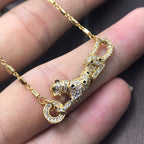 [Solara jewelry]Pave Panther Pendant Necklace image 2