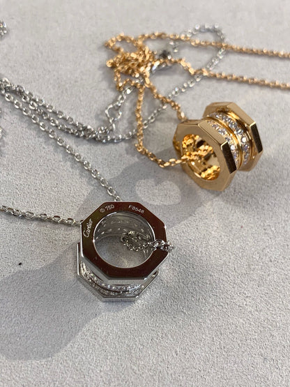[Solara Jewelry ]CT ヘキサゴンビスペンダントネックレス