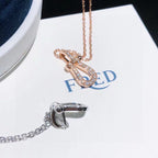 [Solara Jewelry ]FORCE New Full-Pavé Pulled Ring Necklace