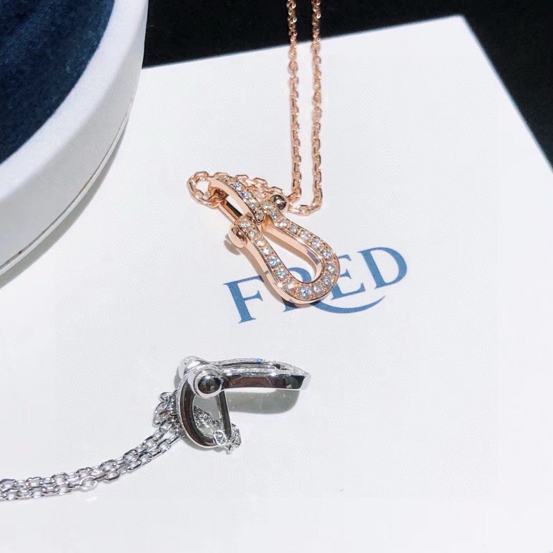 [Solara Jewelry ]FORCE Neue Full-Pavé Pulled Ring Halskette