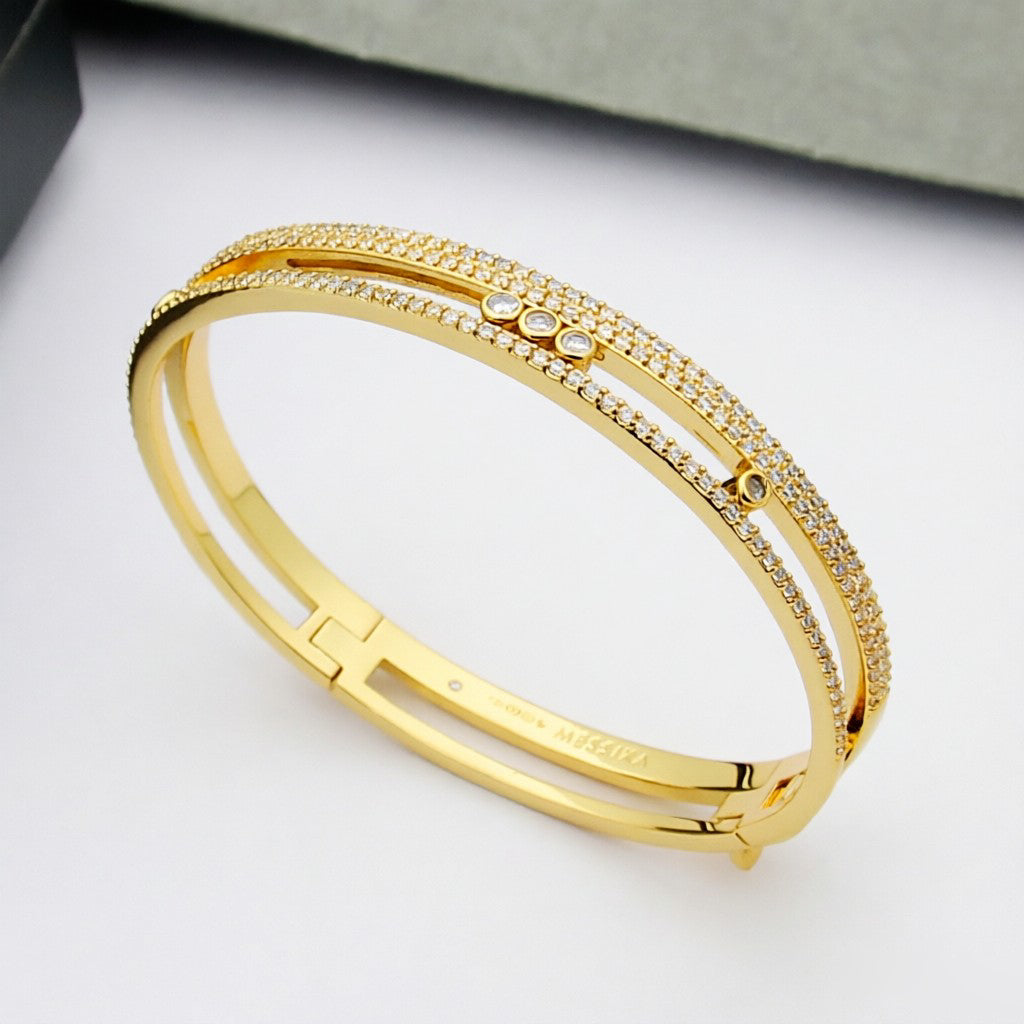[Solara Jewelry]Move Romane pavé bangle