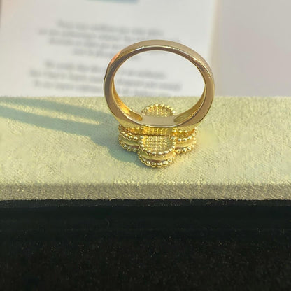 [Solara jewelry]NEW CLOVER PINK ENAMEL RINGS