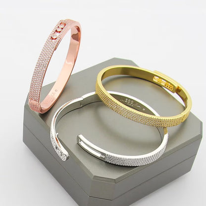 [Solara Jewelry]Move Noa Full Pavé Diamond Bangle Bracelet