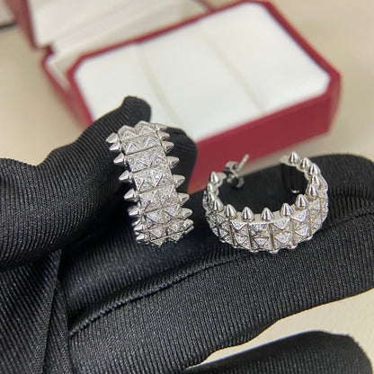 [Solara jewelry] Clash Chain Hoop Earrings