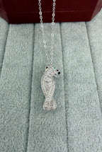 [Solara jewelry]Pave Fish Pendant Necklace