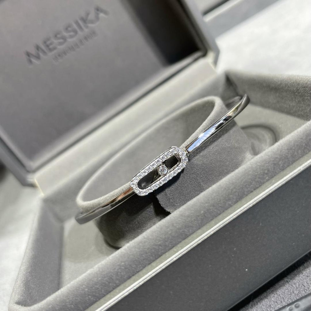 [Solara jewelry]Move Uno Pavé Flex-Armreif mittel