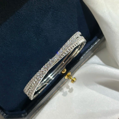 [Solara Jewelry] ダイヤモンドアクセント付き CTリベットデザイン スリーローカフ