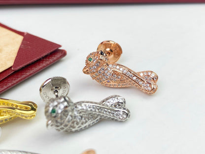 [Solara jewelry] Panther Pave Stud Earrings