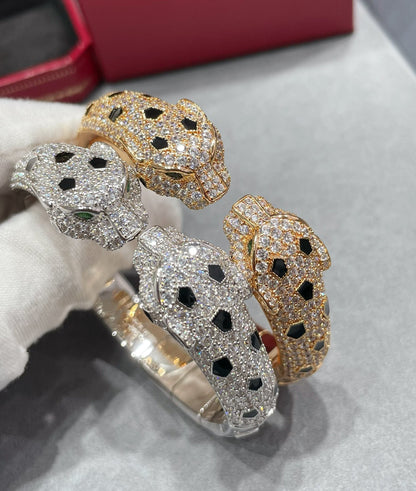 [Solara Jewelry ]CT リーガル ダブルパンサーヘッド カフブレスレット