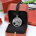 [Solara jewelry]Openwork Tiger Cord Pendant Necklace image 5