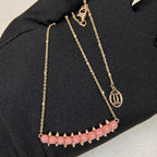[Solara jewelry]New Colored Stone Bar Charm Necklace image 12