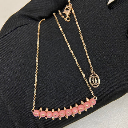 [Solara jewelry]New Colored Stone Bar Charm Necklace image 12