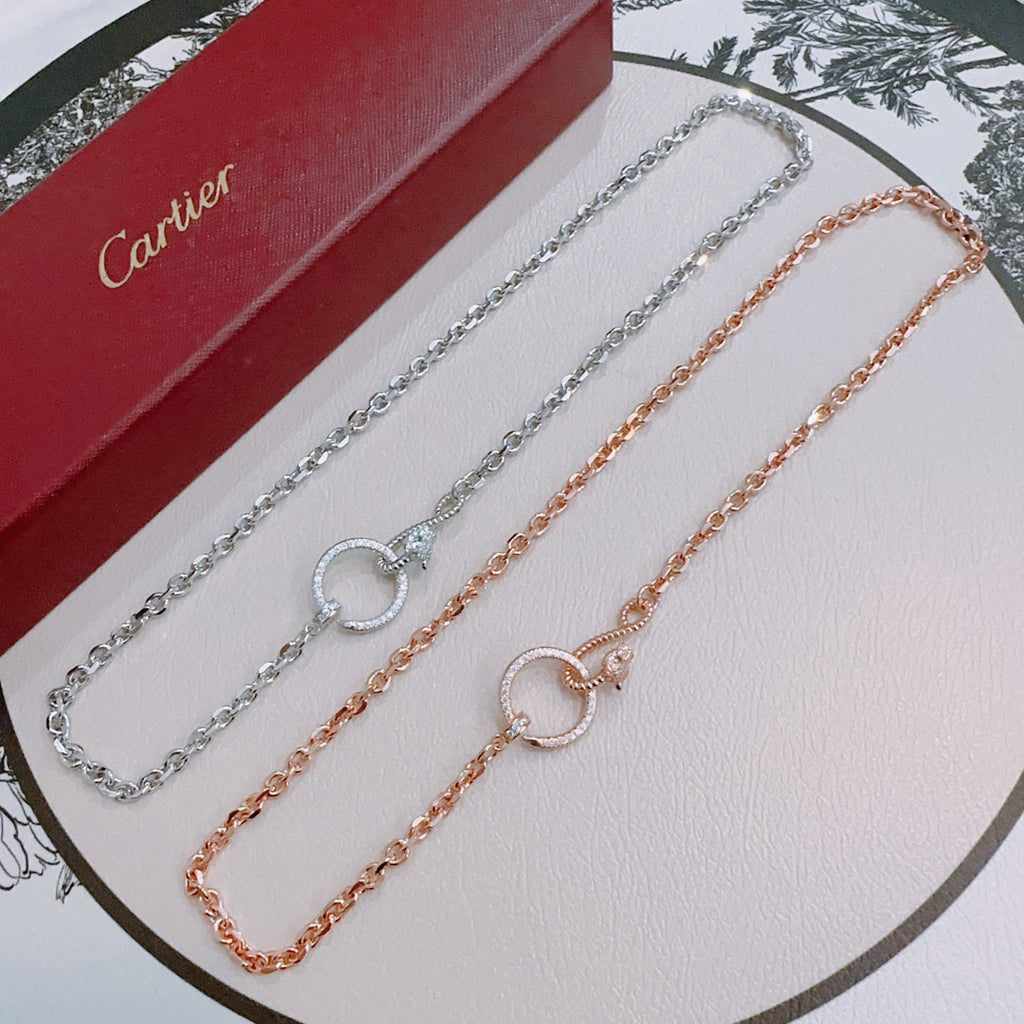 [Solara jewelry]Double Ring Chain Necklace image 4