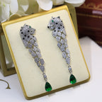 [Solara jewelry] Green Stone Drop Earrings