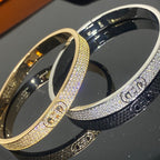 [Solara Jewelry] H-Doppelreif-Armband mit voll ausgefassten Diamanten