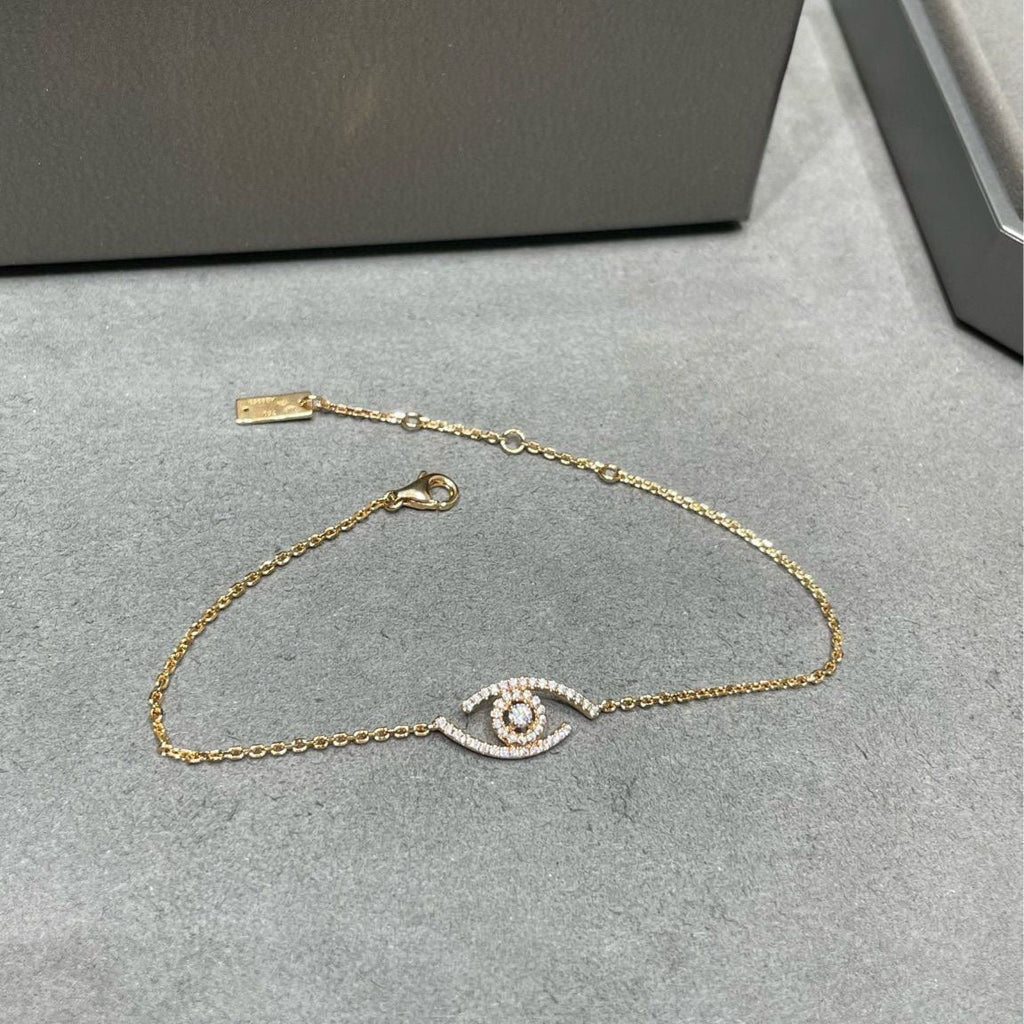 [Solara jewelry]ラッキーアイパヴェセットダイヤモンドブレスレット