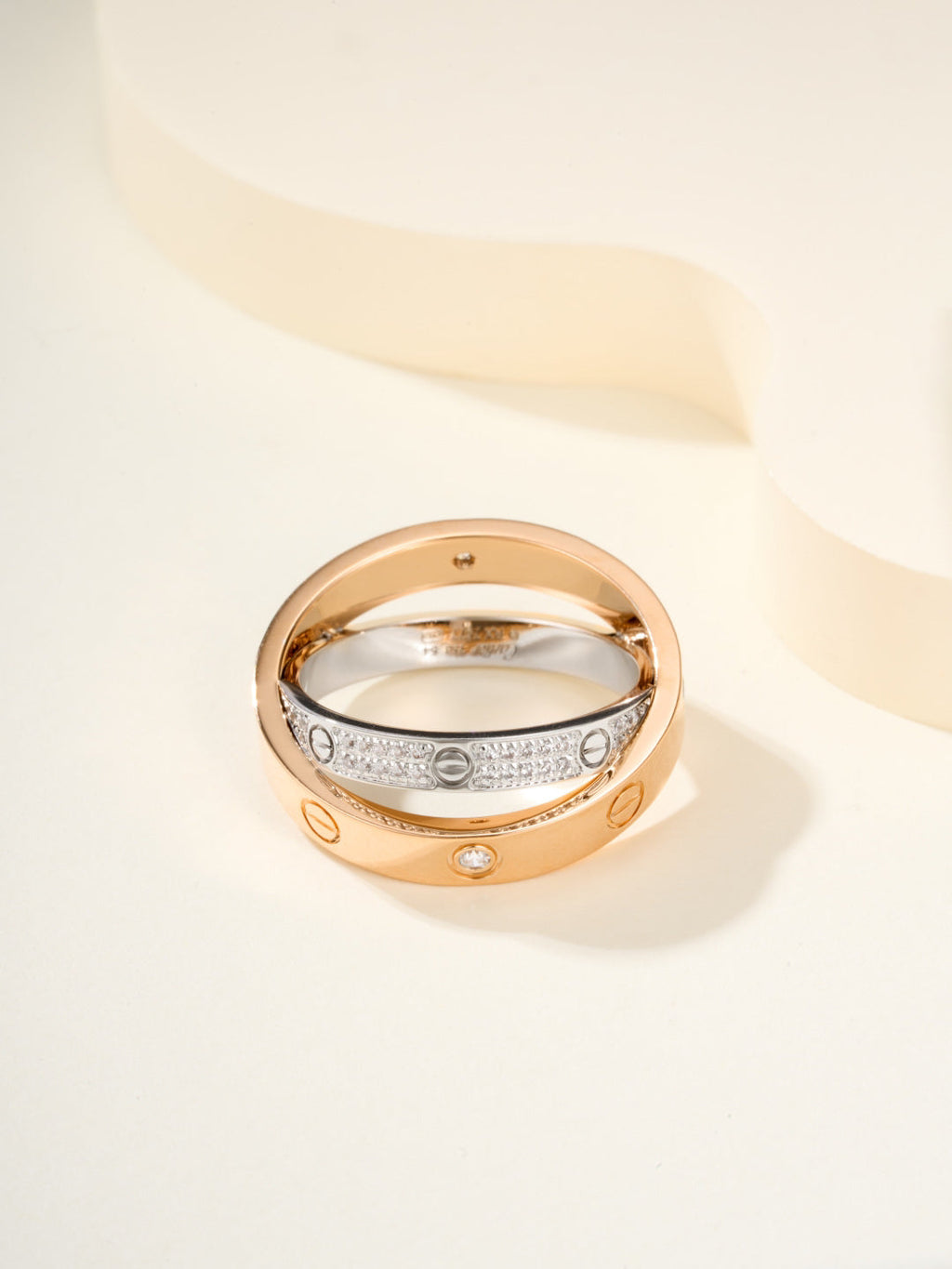 [Solara jewelry]8mm Two Tone Love Ring image 4