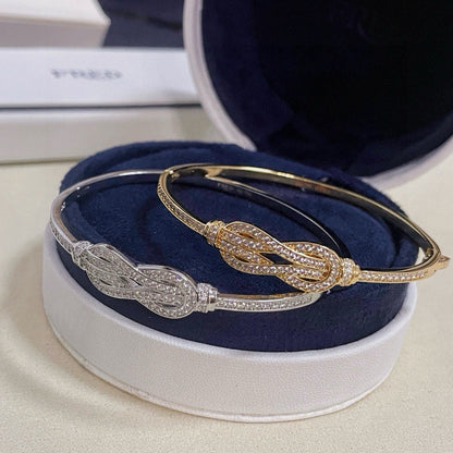 [Solara Jewelry ]FORCE Ewiger Knoten Armband, komplett mit Kristallen besetzt