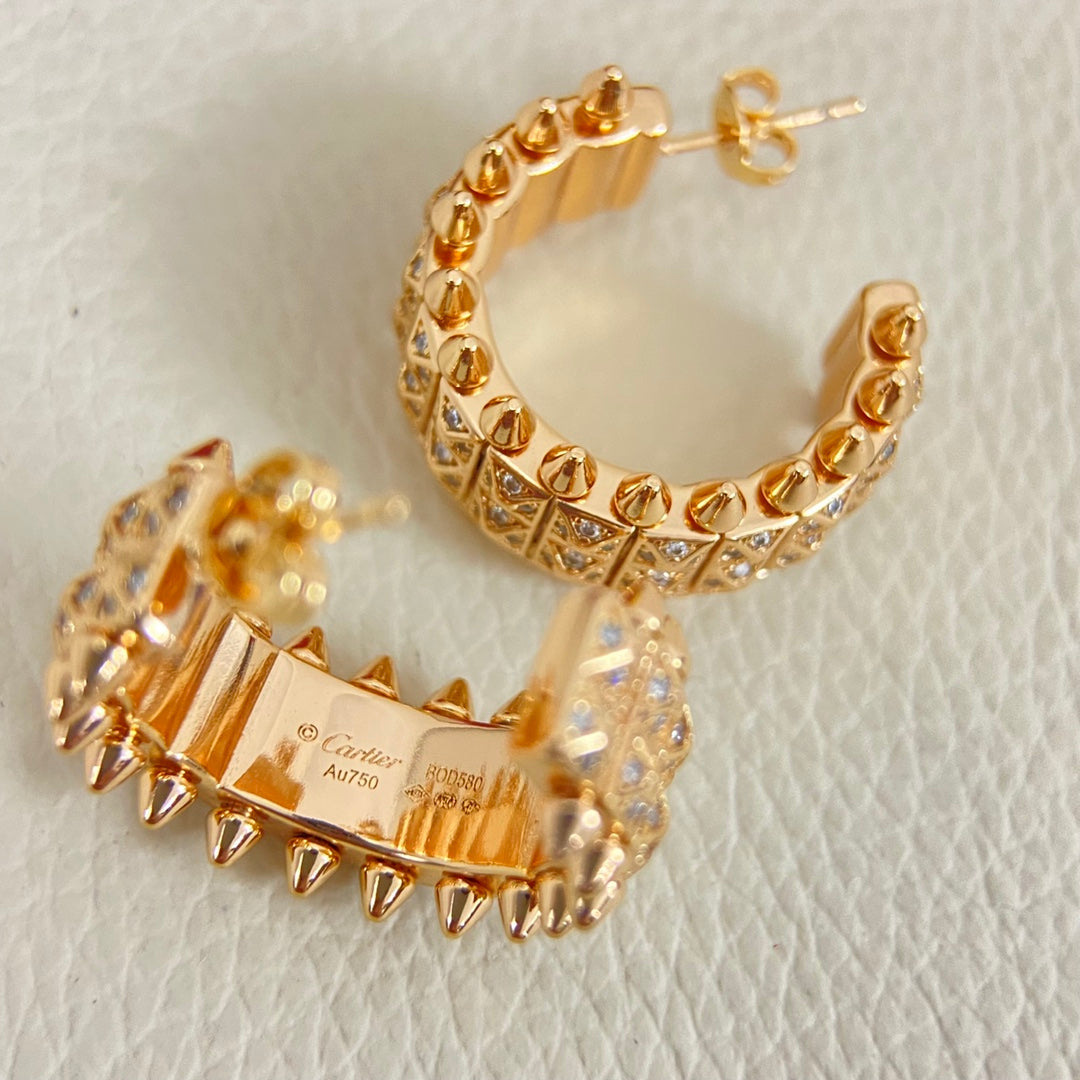 [Solara jewelry] Clash Chain Hoop Earrings