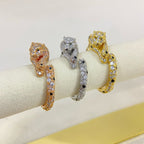 [Solara jewelry]Pave Panther Head Ring image 2