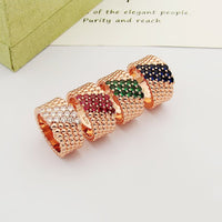 [Solara Jewelry ]Five-row round bead seed bead ring