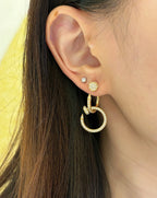 [Solara jewelry] Circle Drop Earrings