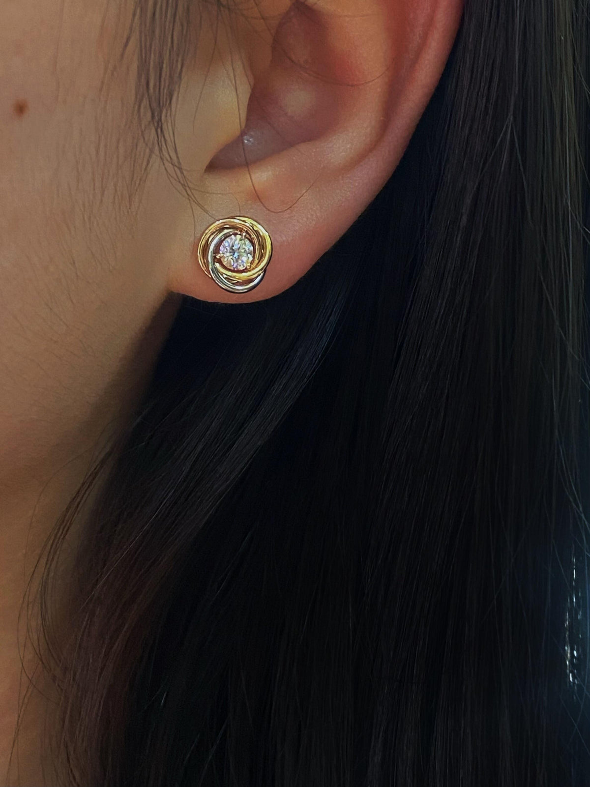 [Solara jewelry] Pave Stud Earrings
