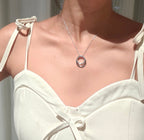 [Solara jewelry]Double Circle Pendant Necklace