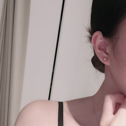[Solara Jewelry] 一粒ダイヤモンド UFO スタッドピアス & ピンクダイヤモンド スタッドピアス