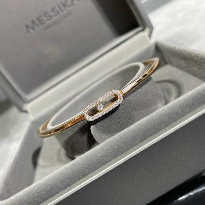 [Solara Jewelry]Move Uno pavé flex bangle medium
