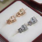 [Solara jewelry] Panther Head Stud Earrings