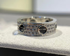 [Solara Jewelry ]LOVE RING 5.5MM DIAMONDS PAVED CERAMIC