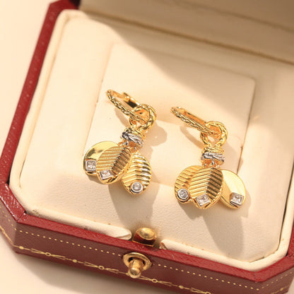 [Solara jewelry] Gold Shell Hoop Earrings
