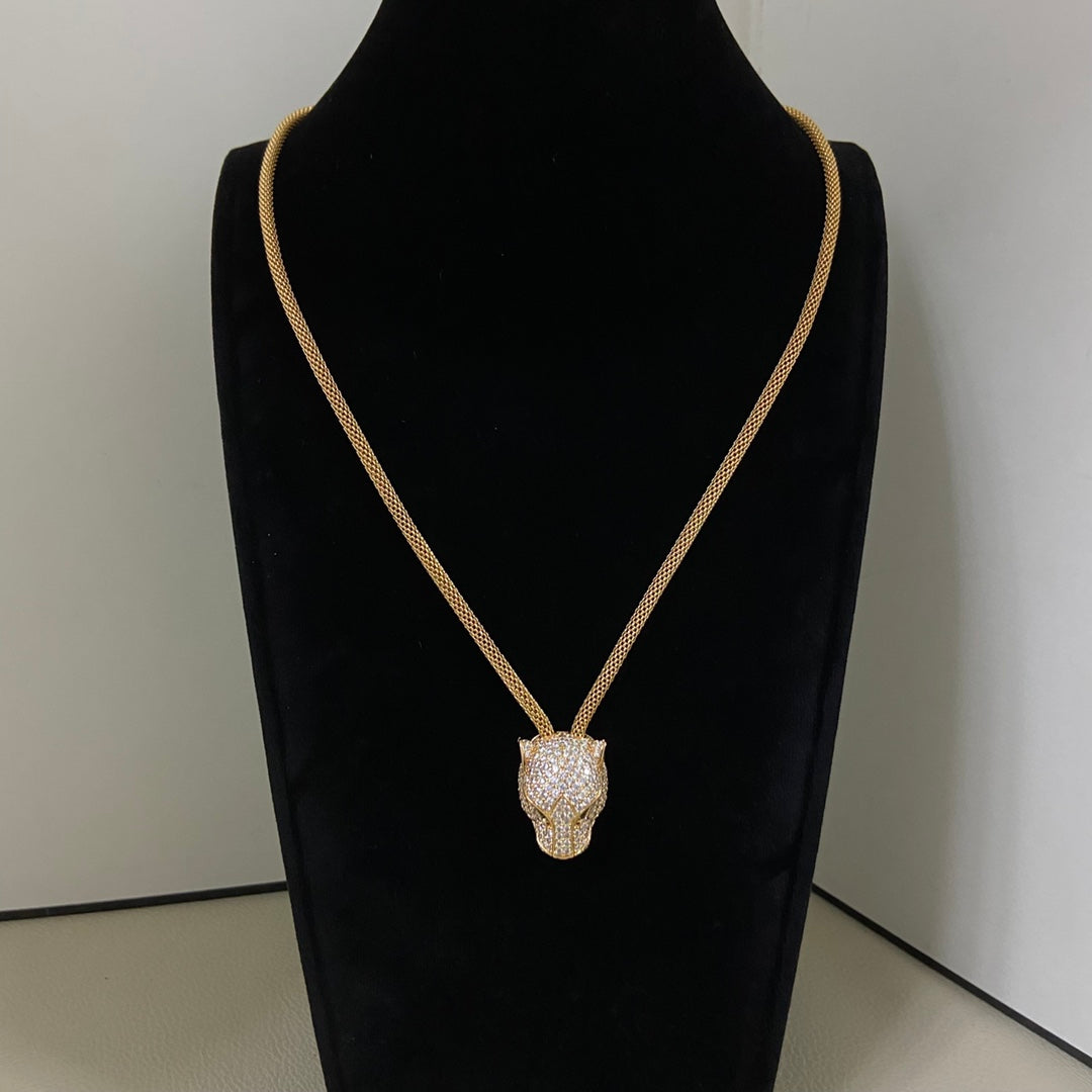 [Solara jewelry]Panther Head Layered Necklace image 4