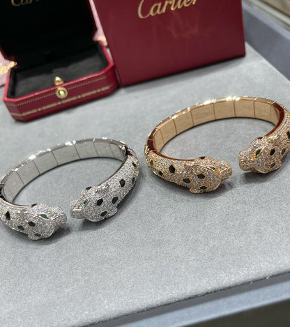 [Solara Jewelry ]CT リーガル ダブルパンサーヘッド カフブレスレット