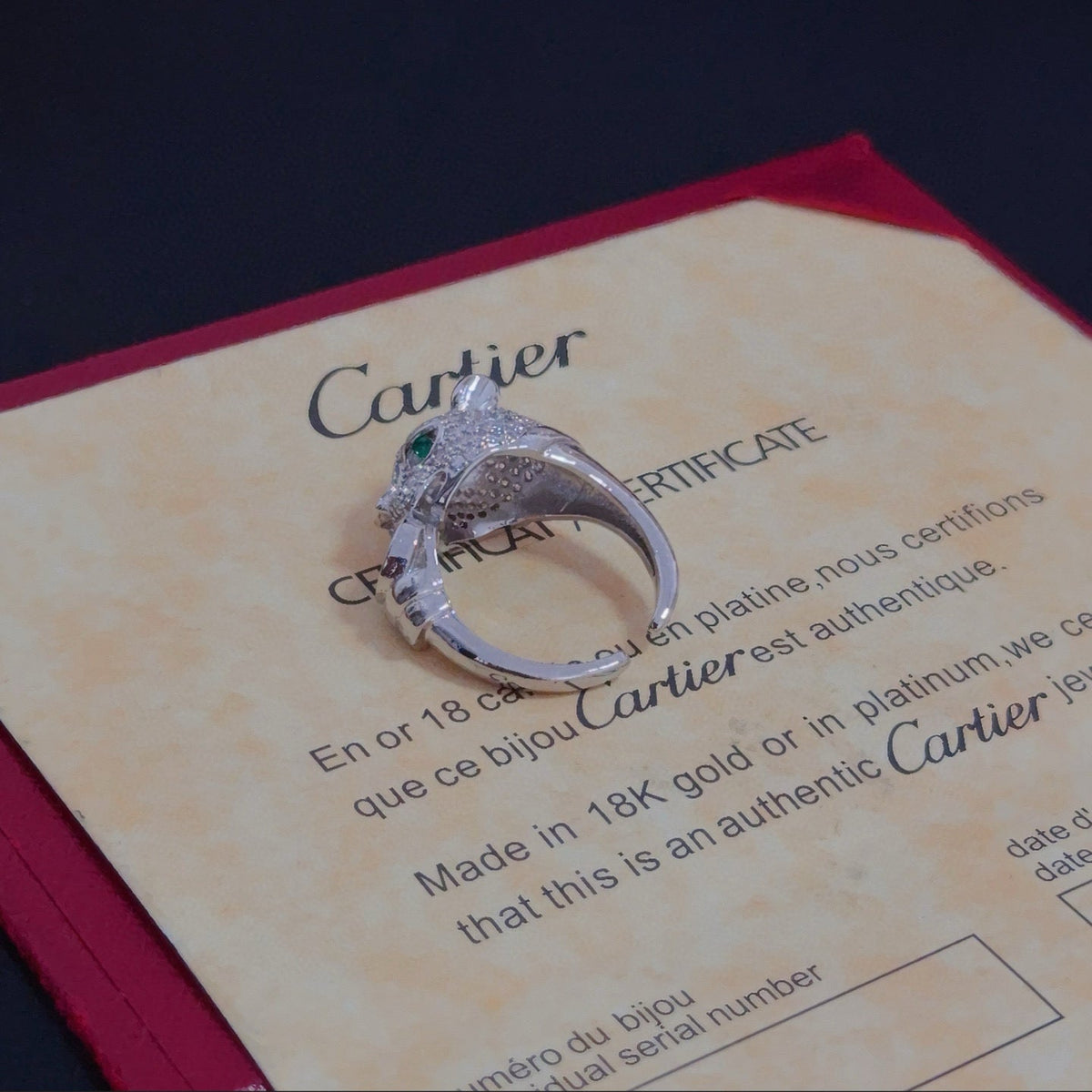 [Solara Schmuck] CT Diamantbesetzter Pantherring