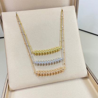 [Solara Jewelry ]CLASH ダイヤモンド ピンクゴールドネックレス