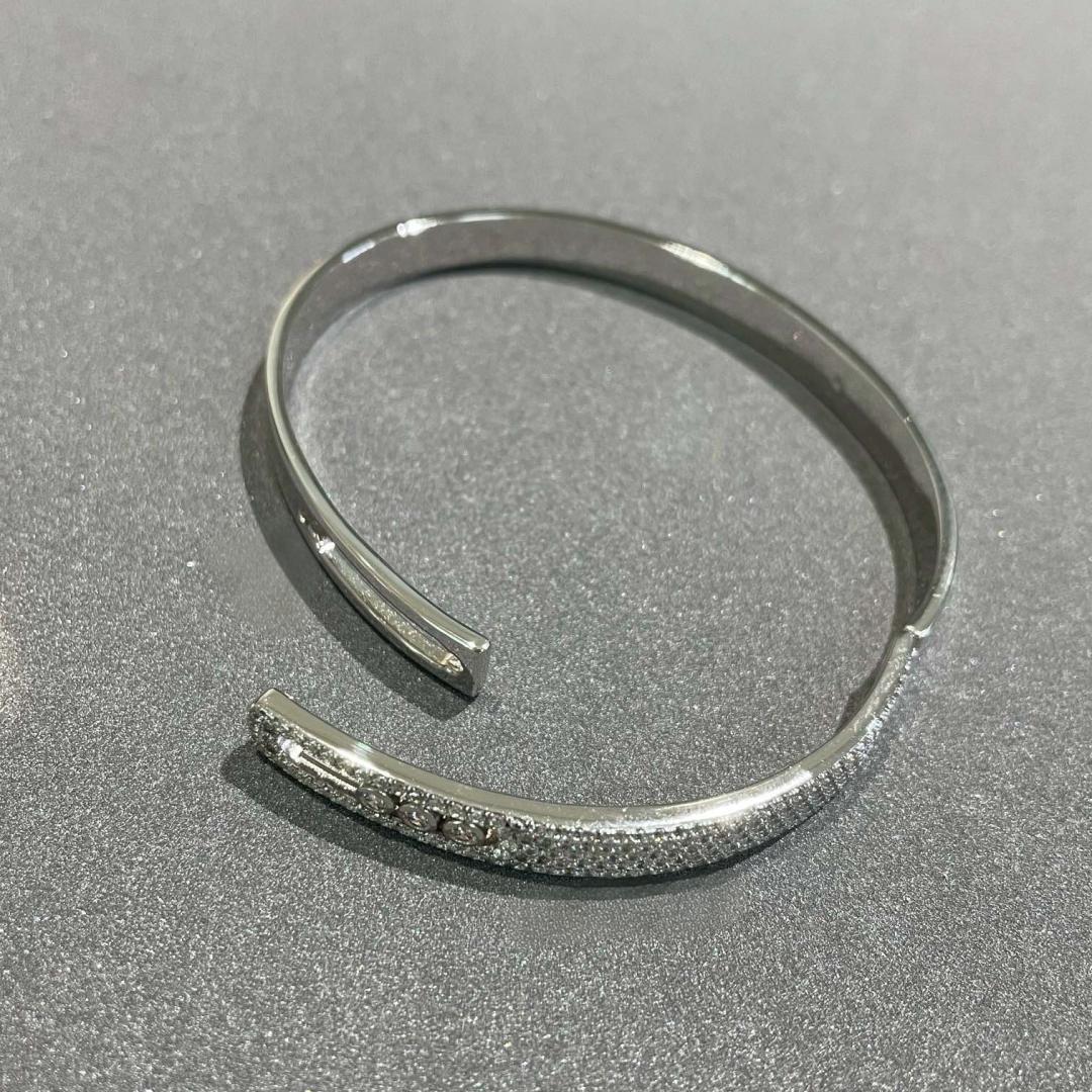 [Solara jewelry]ノア ローズゴールド パヴェダイヤモンド バングルブレスレット