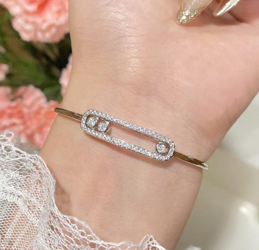 [Solara jewelry]ムーブ パヴェ ダイヤモンド バングルブレスレット M