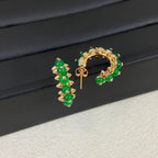[Solara jewelry] Color Gemstone Stud Earrings