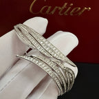[Solara Schmuck ]CT Federförmiges Pave Diamant Armband